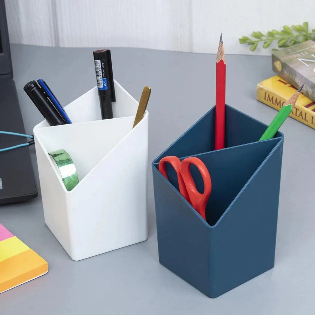 Pentagon Pen Holder, 2 Compartment Creative Stationary Holder, Multifunctional Countertop Organizer, Mini Desktop Stationary Holder Pentagon Pen Holder, 2 Compartment Creative Stationary Holder, Multifunctional Countertop Organizer, Mini Desktop Stationary Holder